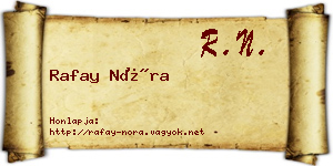 Rafay Nóra névjegykártya